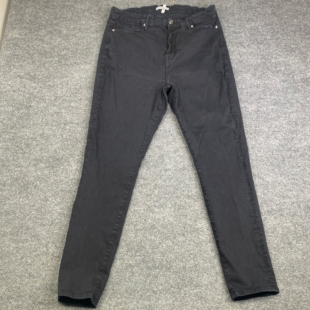 Good American Good Legs Black Skinny Jeans High Rise Size 20